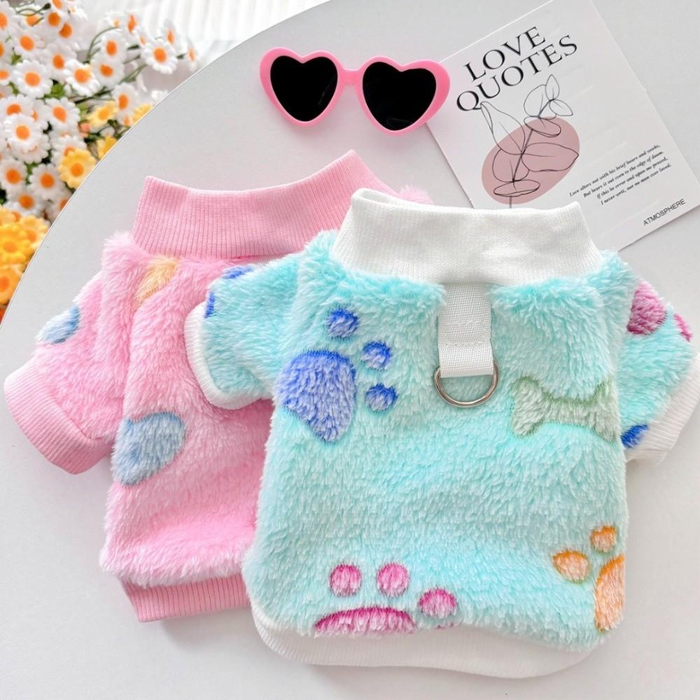 Hearted Print Pet Clothes Super Soft Dog Hoodie Cute Dog Warm Coat  Pet