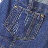 Lässige Streetwear Loch Denim Jumpsuits Damen Locker Latzhose Tasche Lange Hosen Taille Gerade Jeans Overalls
