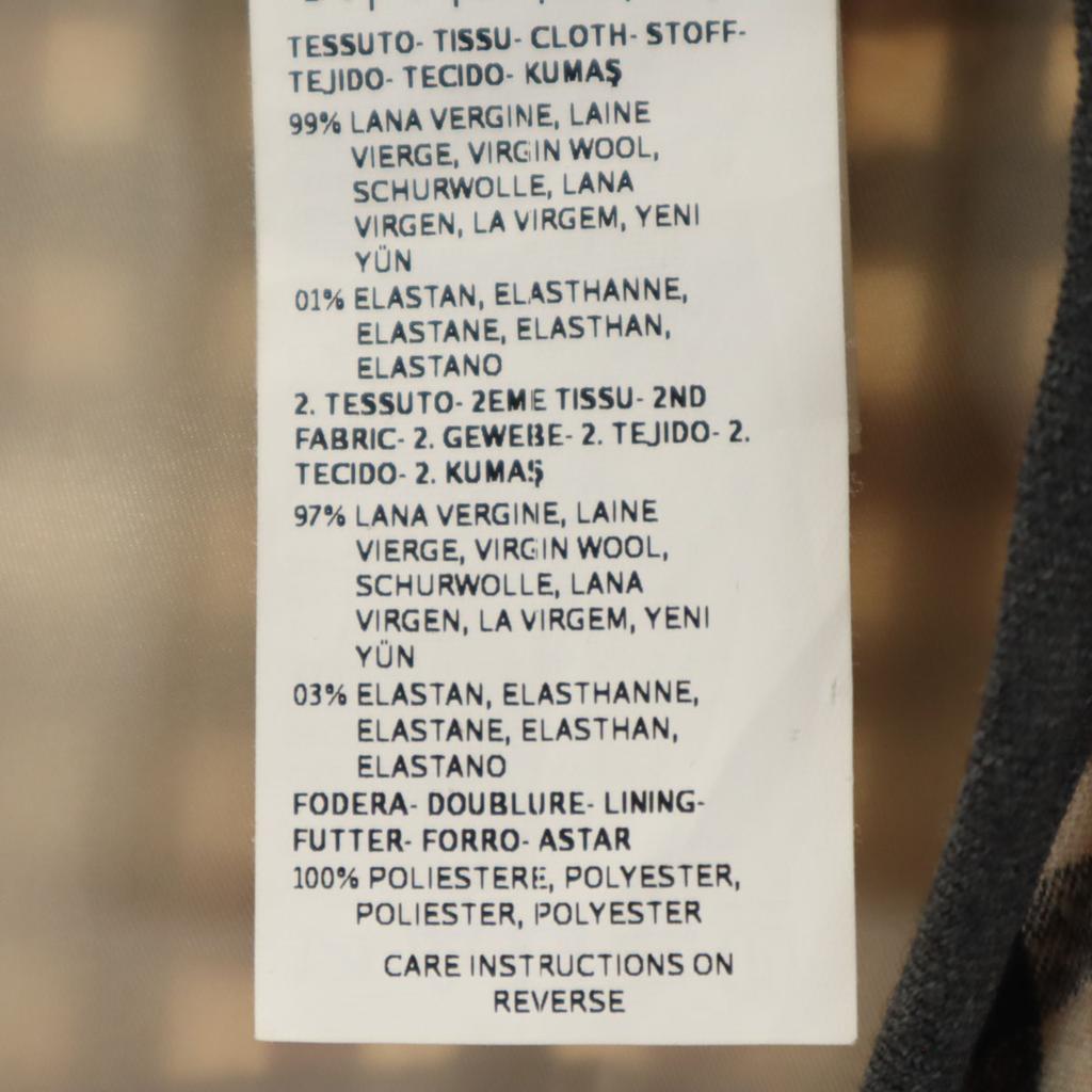 MAX MARA Weekend Wool Blend Check Pattern Short Sleeve One Piece 38 Gray Women Used