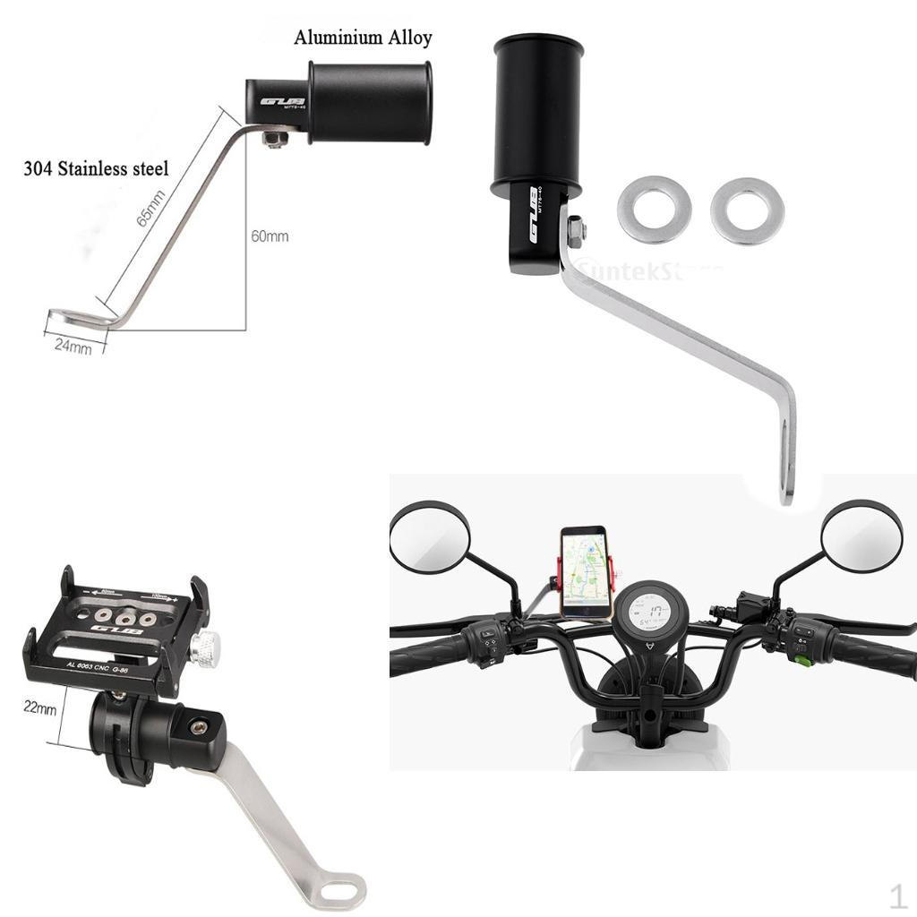 Universal Motorcycle Rearview Side Phone GPS Convert Bracket Riser Holder