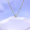 Elegant Slim Waist Collarbone Necklace with Rotating Rhinestone and Micro-Inlaid Zirconia