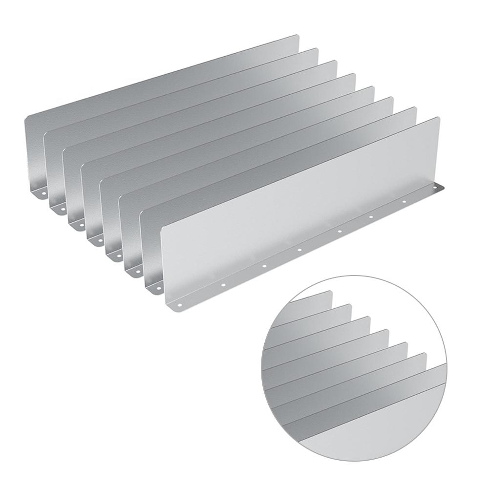 4pcs Aluminum Gutter Valley Splash Guard Rainwater Valley Gutter Splash Guard Anti-Rust  for Straight Flat Roof