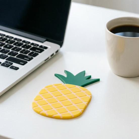 Cartoon Fruit Onderzetter Hittebestendig Antislip Multifunctioneel Tafelmat PVC Drankmat Schattig Ananas Avocado Ontwerp Mat