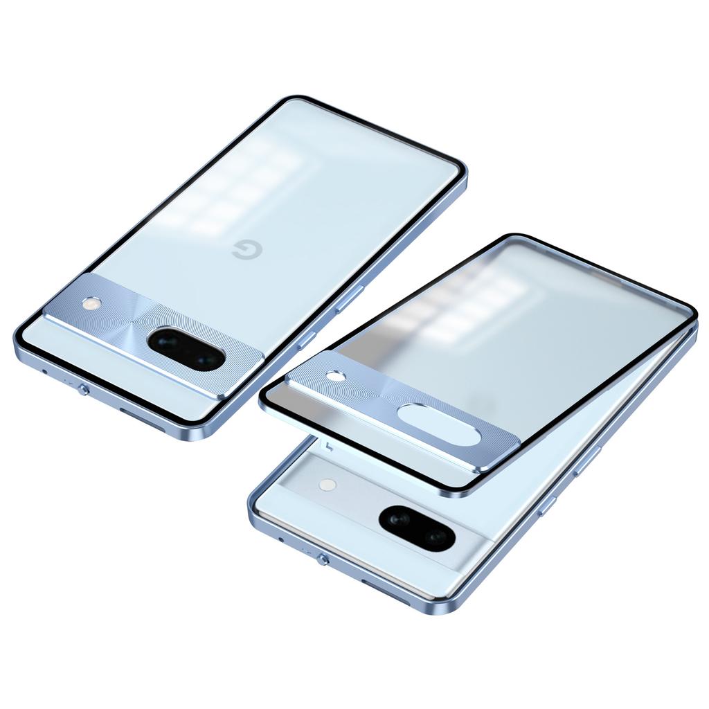 For Google Pixel 7a Case Pop-Up Lock Aluminium Alloy+PC Full Protection Phone Cover