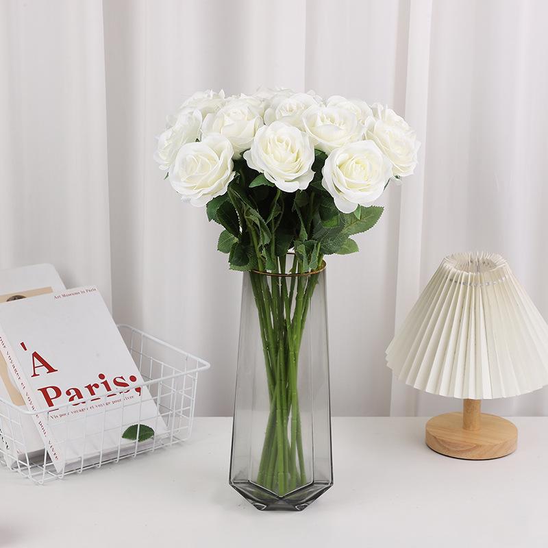 Sınır Ötesi Yünlü Kumaş Ev ve Düğün Dekoru için Yapay Gül