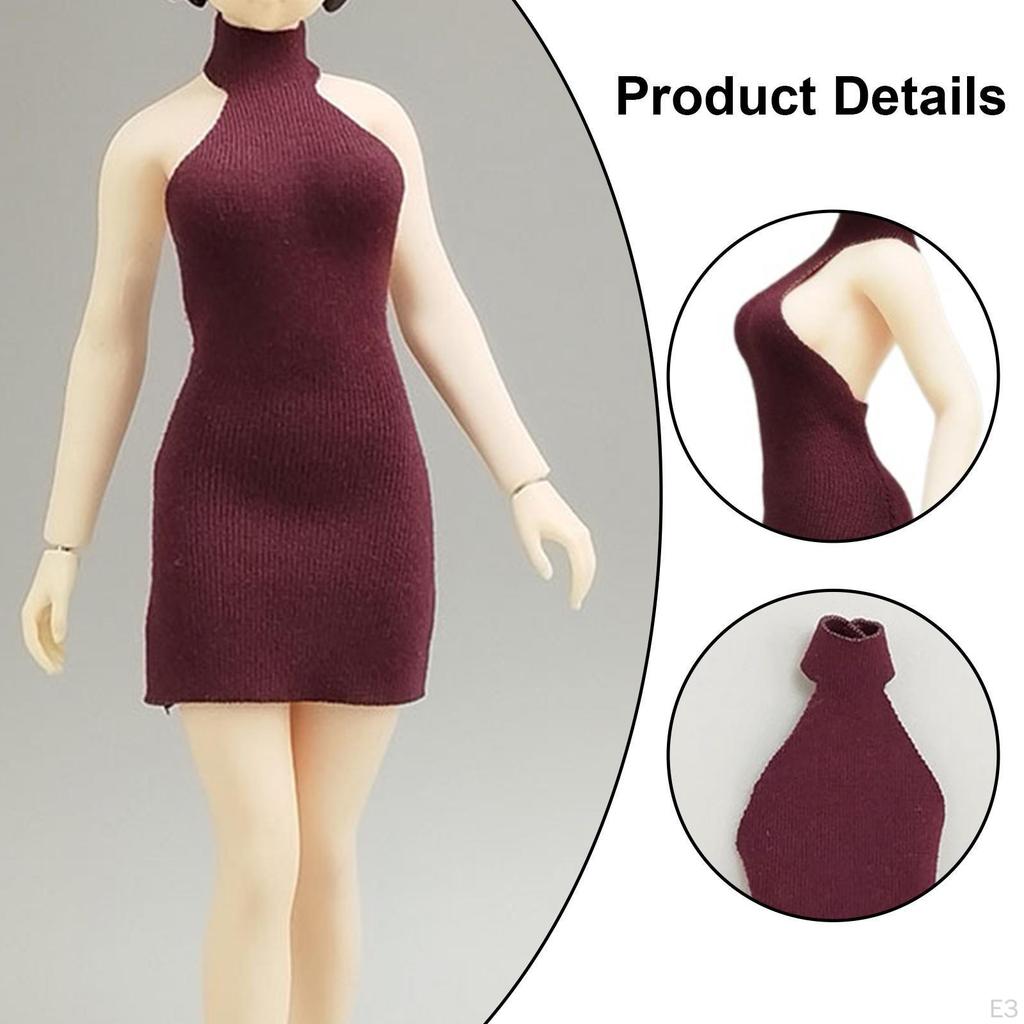 1/12 Scale Girl Dress Action Figures Clothes Fashion Costume Stylish Clothing for 6 inch Woman