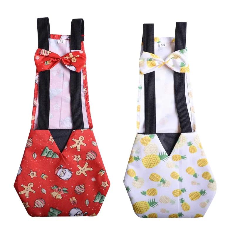 Pet Supplies Duck Diapers Goose Flight Suits Cute Chicken Physiological Pants Washable Nappy with Elastic Band Bowknot Design