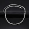 Xiaomi Vnox Waterproof Two Rows Stainless Steel Rolo Links Necklaces, Adjustable Silver Color Metal Links Collar Minimalist Jewelry