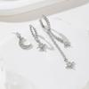 3PCS Exquisite Zircon Hanging Earrings Set For Women Elegant Butterfly Moon Star Drop Dangle Earrings Piercing Jewelry Party Gifts
