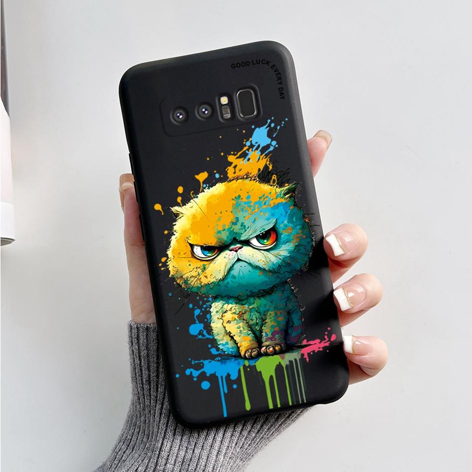 Cases For Samsung Galaxy Note8 Protection Back Covers Soft Silicone Cases For Samsung Note 8 Fashion Cartoon Printed Phone Coque