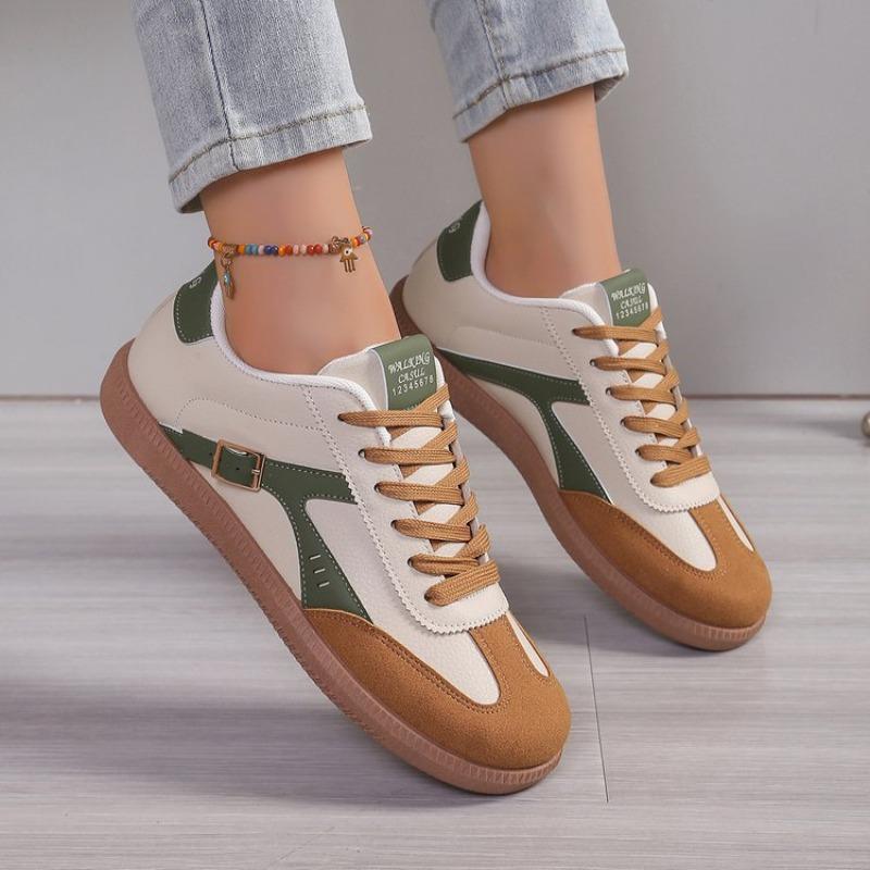New Casual Sports Shoes for Women From Large-sized German Training Shoes, Flat Lace-up Single Shoes