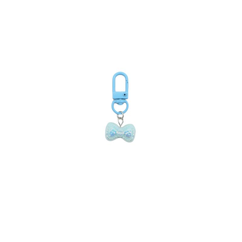 Colorful Resin Bow Pendant Keychain - Cute Girl's Handbag Charm