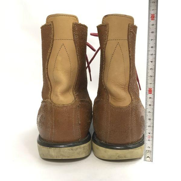 Timberland Leather 9-Hole Lace-Up Work Boots Brown Size 8 (26.0cm) Men’s(USED)