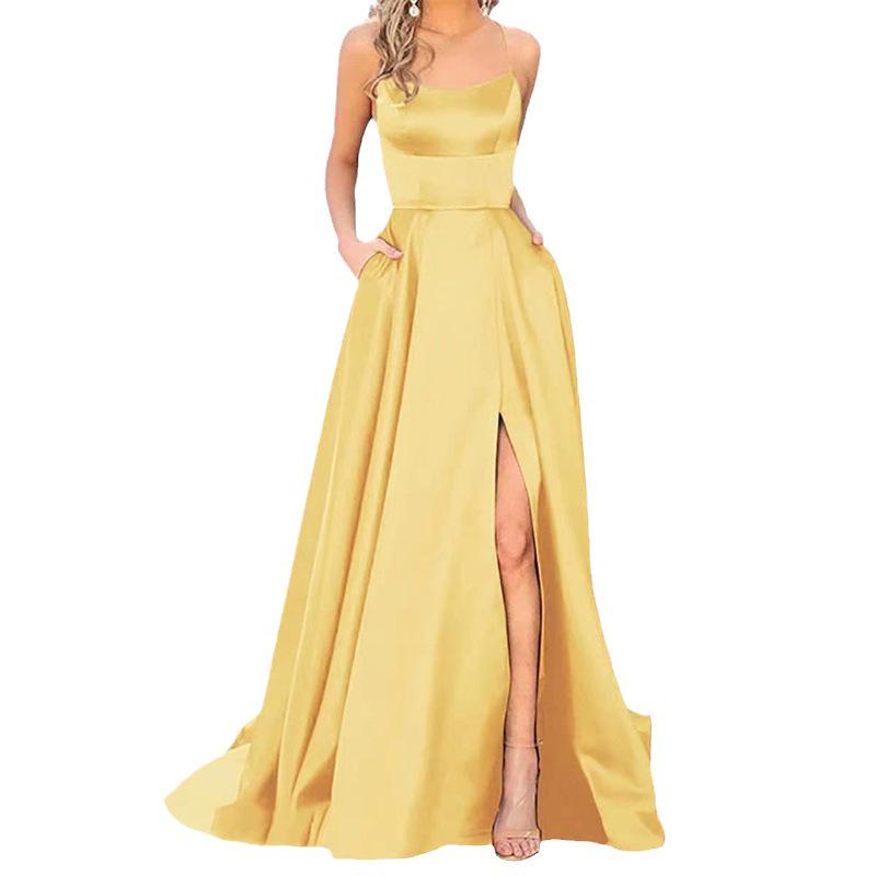 2025 Elegant Off-Shoulder Bridesmaid Gown for European and American Weddings