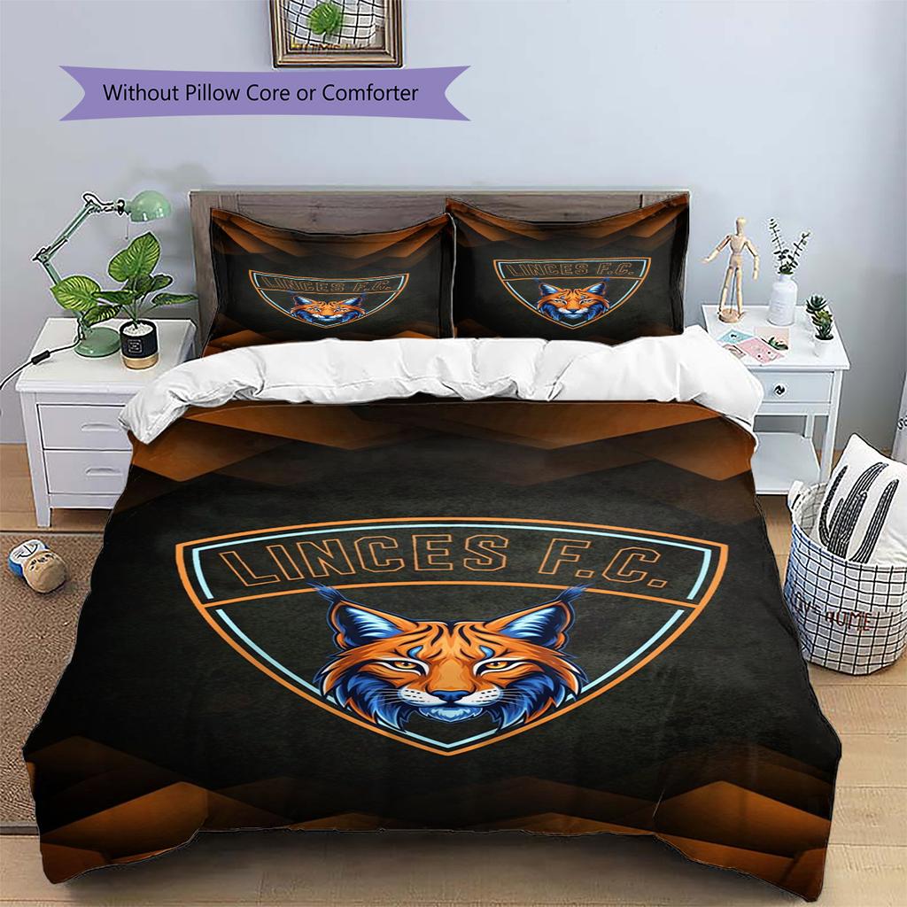 Linces FC Pattern Bedding Set Quilt Cover Pillowcase Home Decor Gift (1 * duvet cover + 2 * pillowcase, without core)