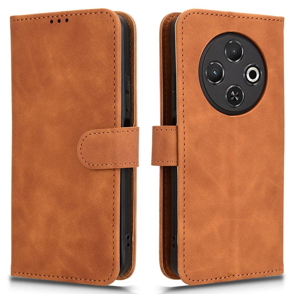 For TECNO Spark 30C 4G Leather Case Skin-Feel Anti-Drop Wallet Flip Phone Cover
