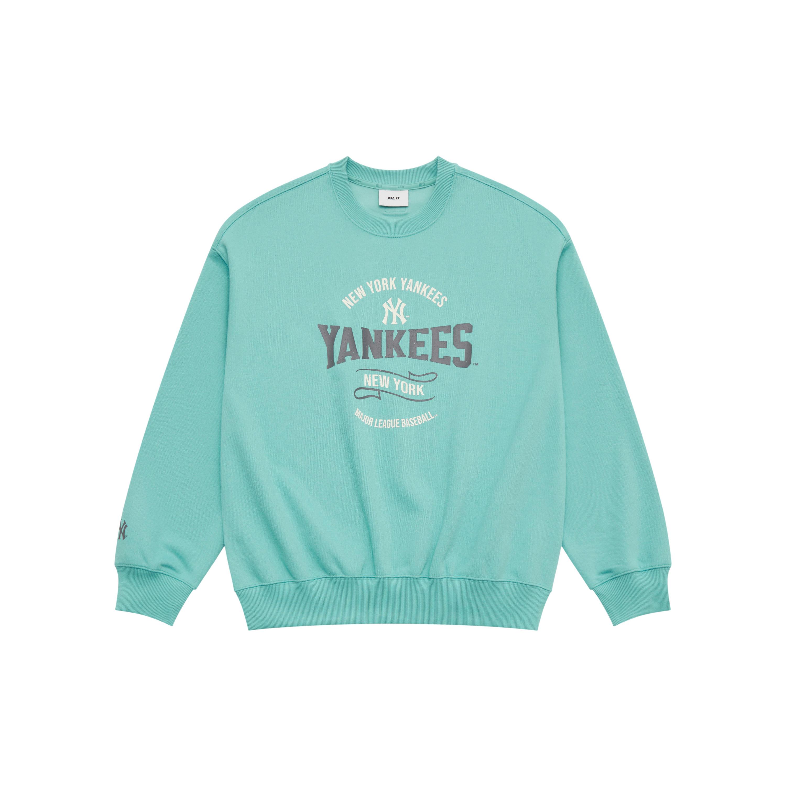 

New MLB Preppy Style Collection New York Yankees SS25 Sweatshirt Unisex Hemp Mint 3AMTV0651-50MTM S