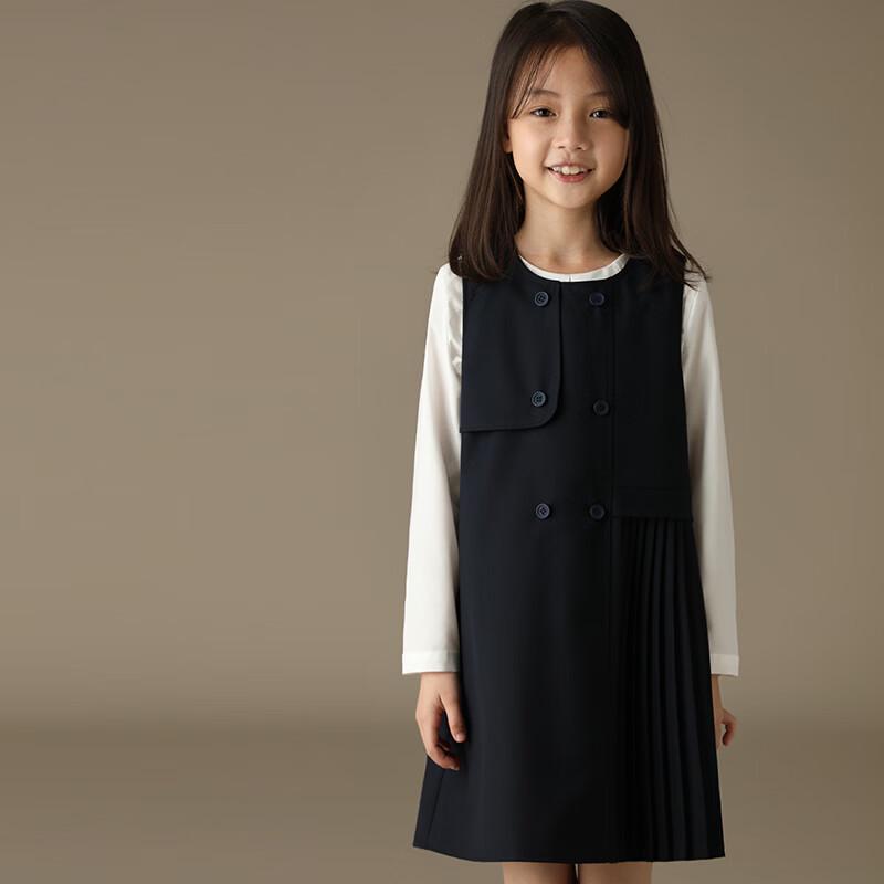 Hacikis Girls' Pleated School Uniform Dress