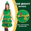Christmas Adult Cute Green Elf Christmas Tree Costume Christmas Day Costume