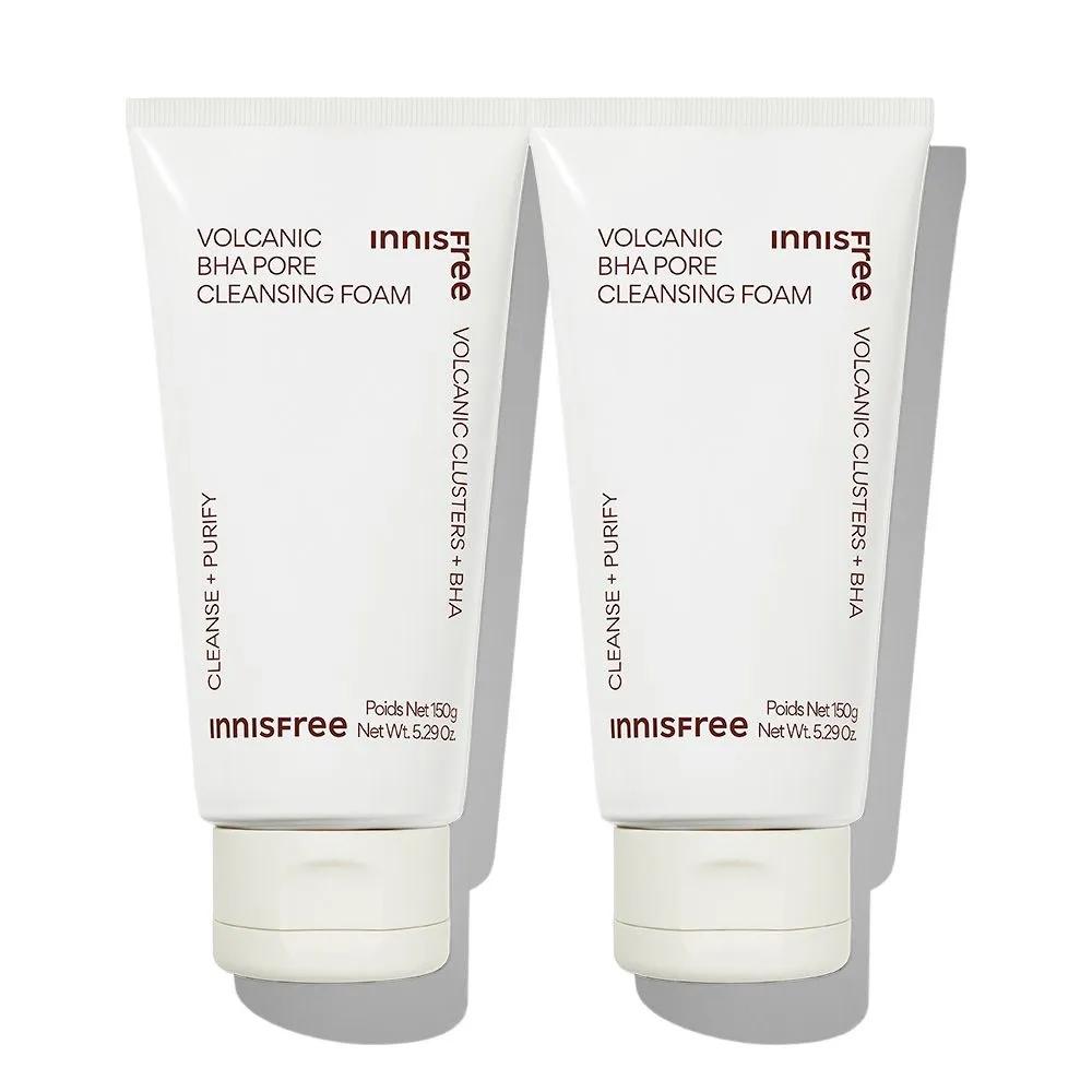 Volcanic Clay Pore BHA Cleansing Foam 150g 2 packs