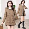 Women's Mid-Length Hooded Down Jacket - 2025 Autumn/Winter Slim Fit