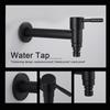 G1/2in Black Stainless Steel Washing Machine Faucet Single Cold Sink Faucet Water TapBlack Short