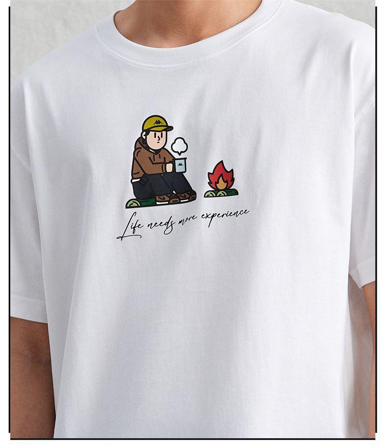 Kappa Back-to-back Short Sleeved Men's Round Neck T-shirt Casual Half Sleeved Sports Top