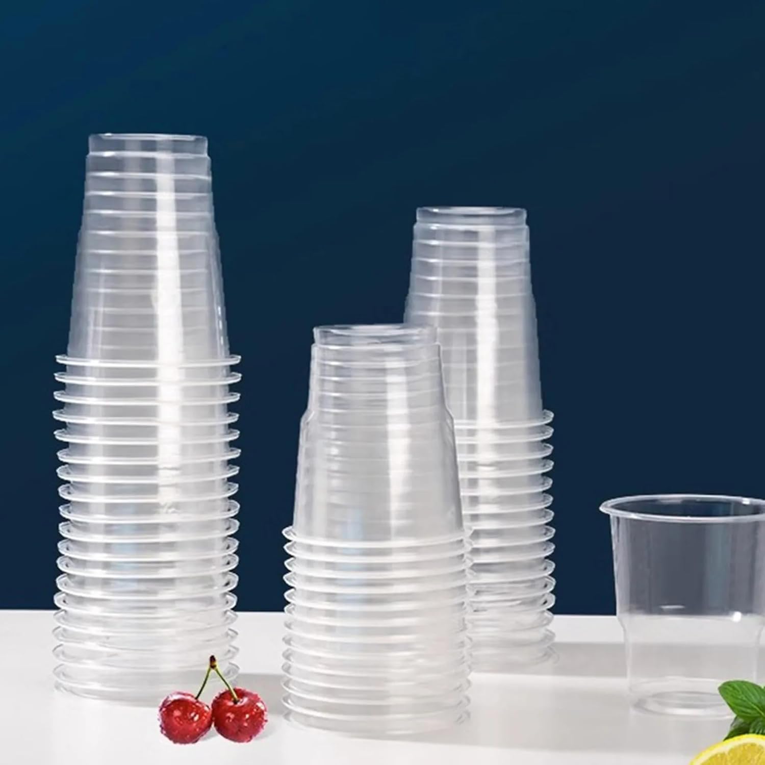 20pcs Disposable Clear Plastic Cup Outdoor Picnic Birthday Kitchen Party Tableware