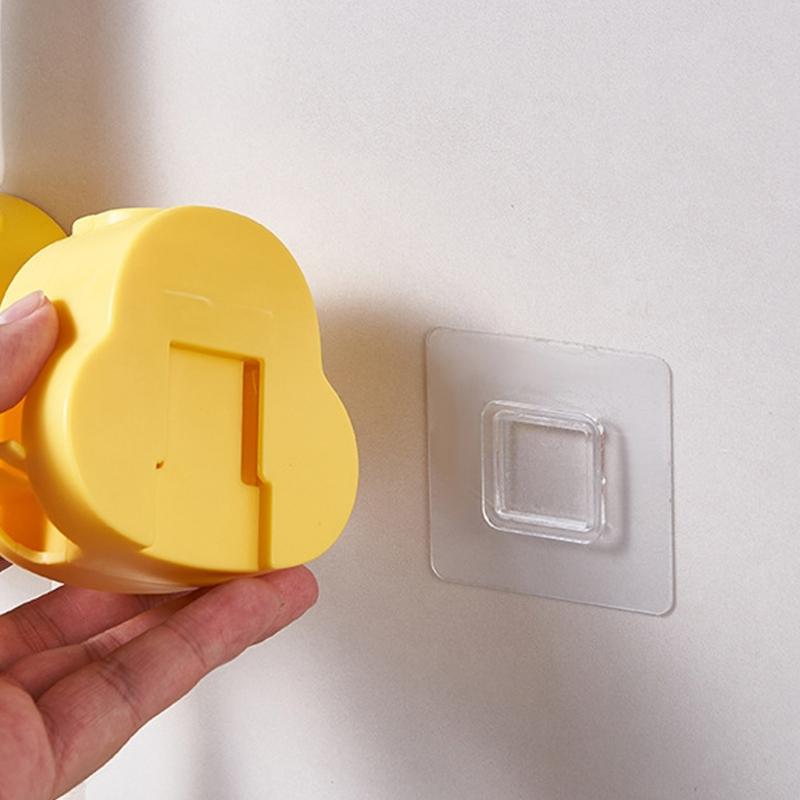 Cute Duck Design Toothpaste Squeezer Wall Mounted Space Saving Auto Dispenser Toothbrush Holder Rack For Home Bathroom