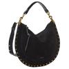 Isabel Marant Oskan Adjustable Detachable Shoulder Strap Studded Suede Calfskin Shoulder Crossbody Handbag Women handbag Black BF0066FAB2C03M01BK