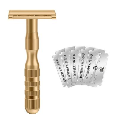 Comery Classic Safety Double-edged Razor Gold + Razor Blade 5p Set B0590 ,Korean Razor Blade