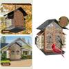 Outdoor Hanging Bird Feeder with Perch Large Capacity Feeding Station  for Garden and Yard