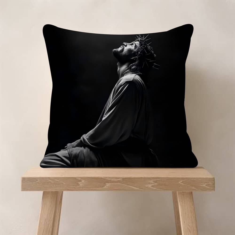 Son Of God Jesus Cross Holy Light Pillowcase Toon Gift Cushion Cover Bedroom Home Sofa Chair Seat Decor Pillow Case