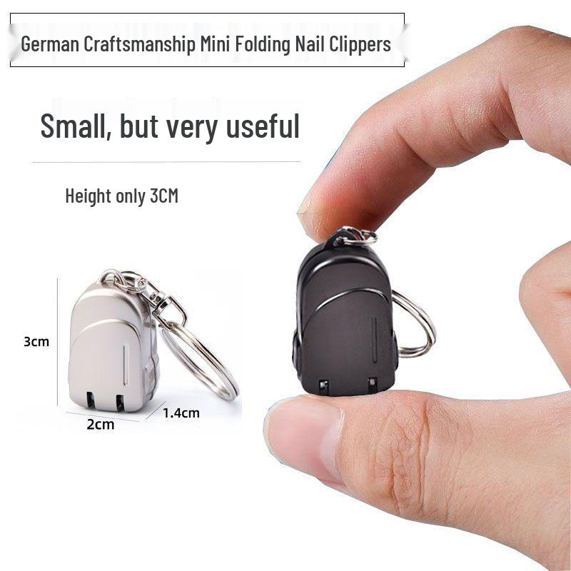 Mini Flip-Top Nail Clippers with Folding Scissors - Keychain Portable Pack