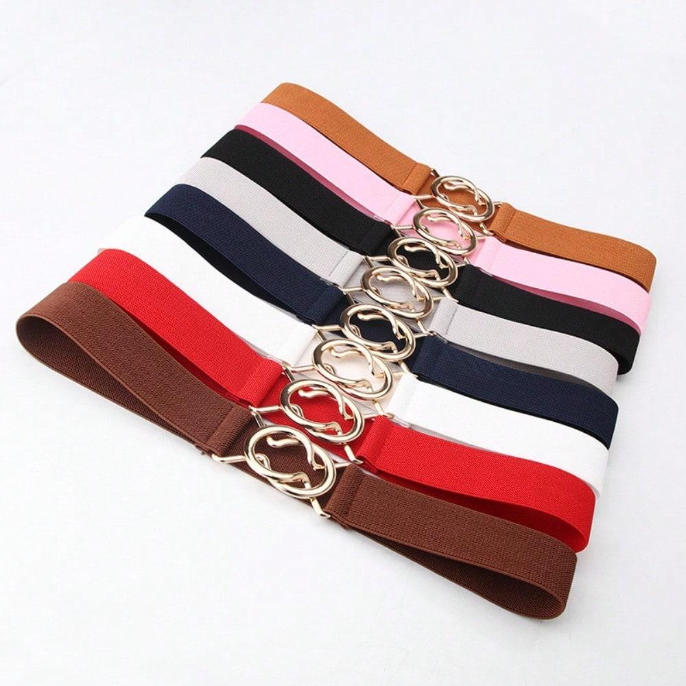 Simple Elastic Waist Seal Women's Dress Slim-fitting Belt Ring Buckle Waist Seal