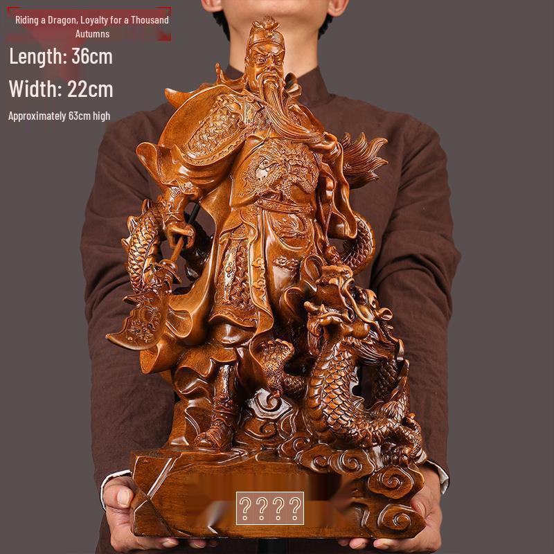 Guan Yu Wealth Statue: Home & Office Decor, Prosperity Symbol, Worship Item, Perfect for Shops & Business Openings