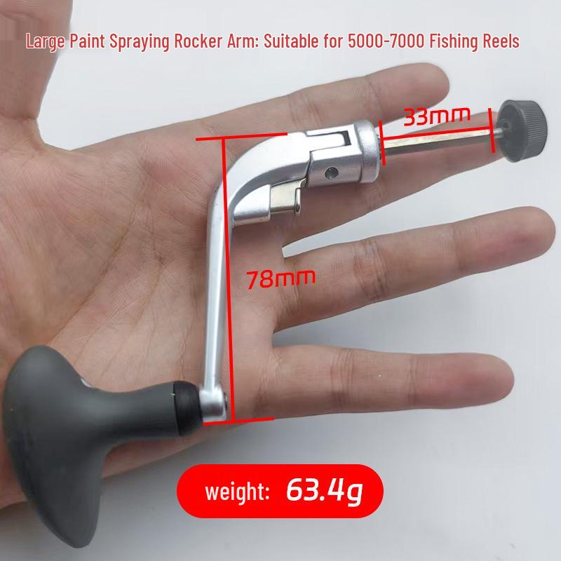 Diwa Foldable All-Metal Spinning Reel Handle - Durable, Metal-Plated Fishing Reel Accessory
