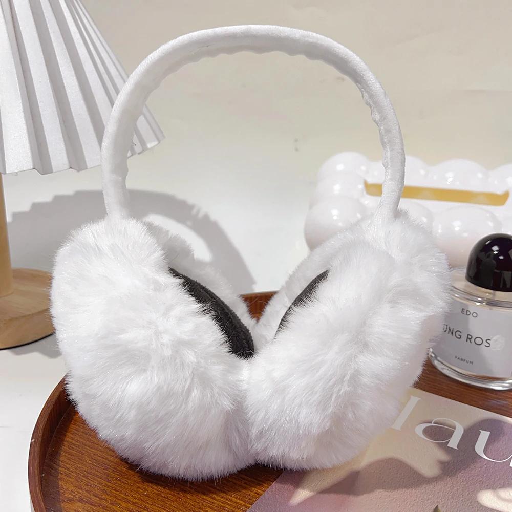 

Мягкие плюшевые утеплители для ушей, зимние, для женщин и мужчин, однотонные, удобные, милые, складные, простые, универсальные, модные аксессуары