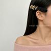 Koreanische Strass-Perlen-Haarspange: Elegantes Luxus-Accessoire in Entenschnabelform für Damen