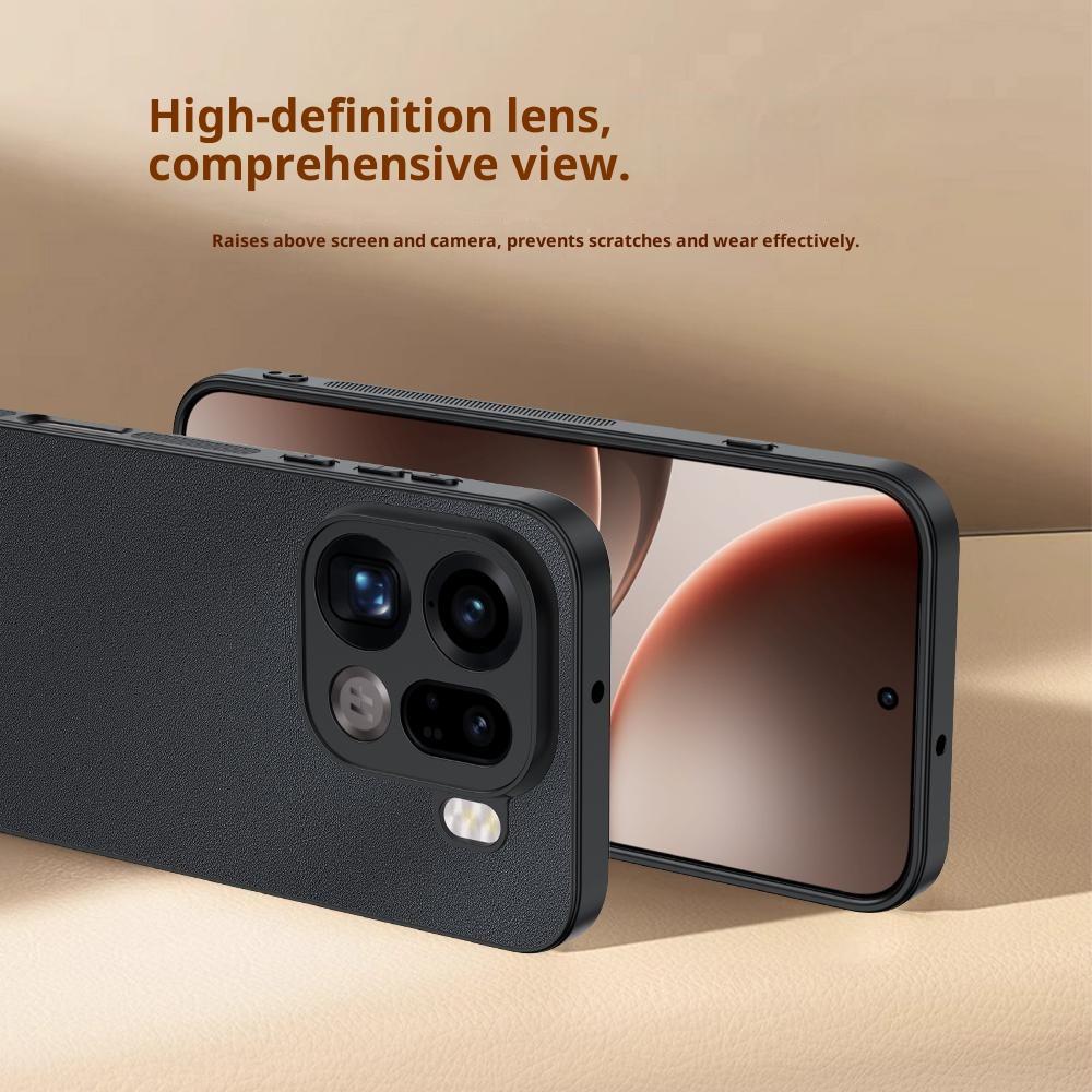 For Oppo Find X9 Pro 5G Case PU Leather Coated PC + TPU Anti-Drop Phone Cover