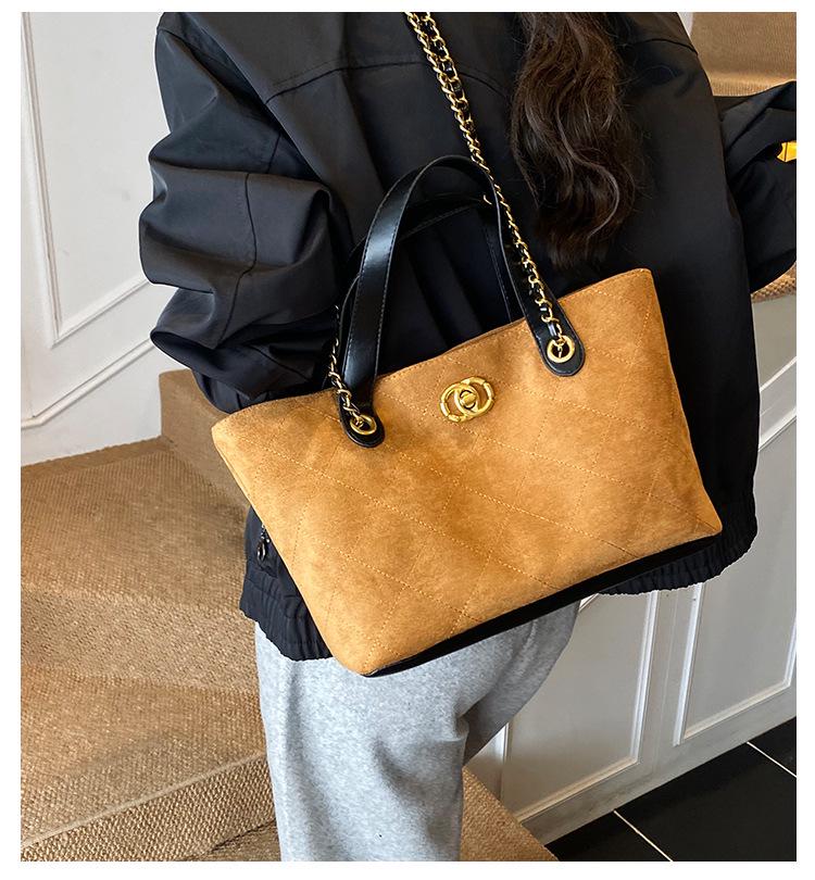 Retro Matte Suede Shoulder Bag - 2026 Commute Tote and Handbag