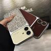 Retro Leopard Pattern Case For iPhone 17 16 15 14 Pro Max 13 Shockproof Large Window Camera Glass Matte Plating Cover