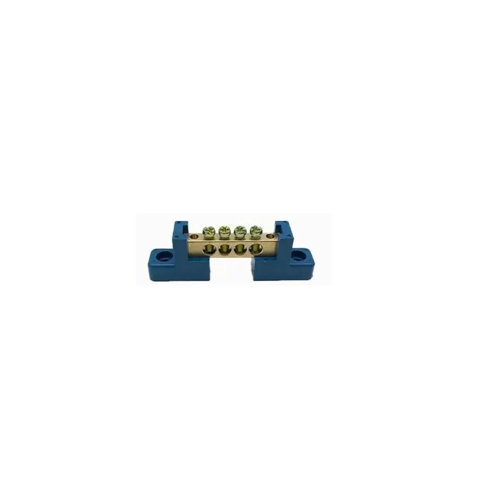

1PC Copper Screw Terminal Block Bar Wiring Row Zero Ground Brass Strip Protection Flame Retardant Distribution Box Connection