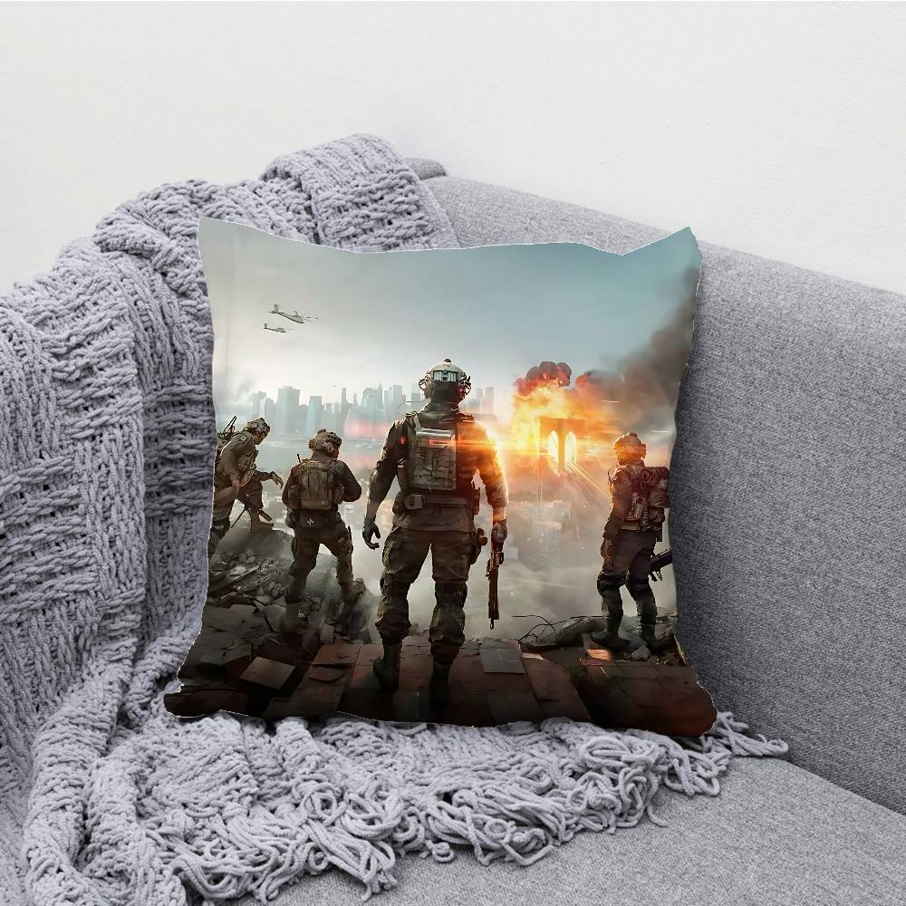 B-Battlefield 6 Pillowcases Bedroom Living Room Sofa Home Decor Polyester Cushion Cover with Zipper