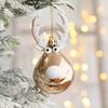 2PCS Elch Weihnachten Kugeln Ornamente Weihnachten Baum Hängen Flitter Anhänger Weihnachten Dekorationen für Zuhause Neue Jahr Party Navidad