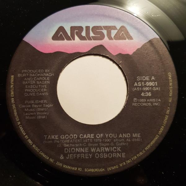 

7inch Record DIONNE WARWICK & JEFFREY OSBORNE - Take Good Care Of You And Me AS19901 Arista 1989 Canada Soul/Funk Used