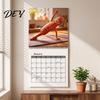 Funny Sausage Man Planner 2027 Wall Calendar, Figure 12 Month Retro Style Art Calendar with Spiral Binding, Novelty Hanging for Home Office