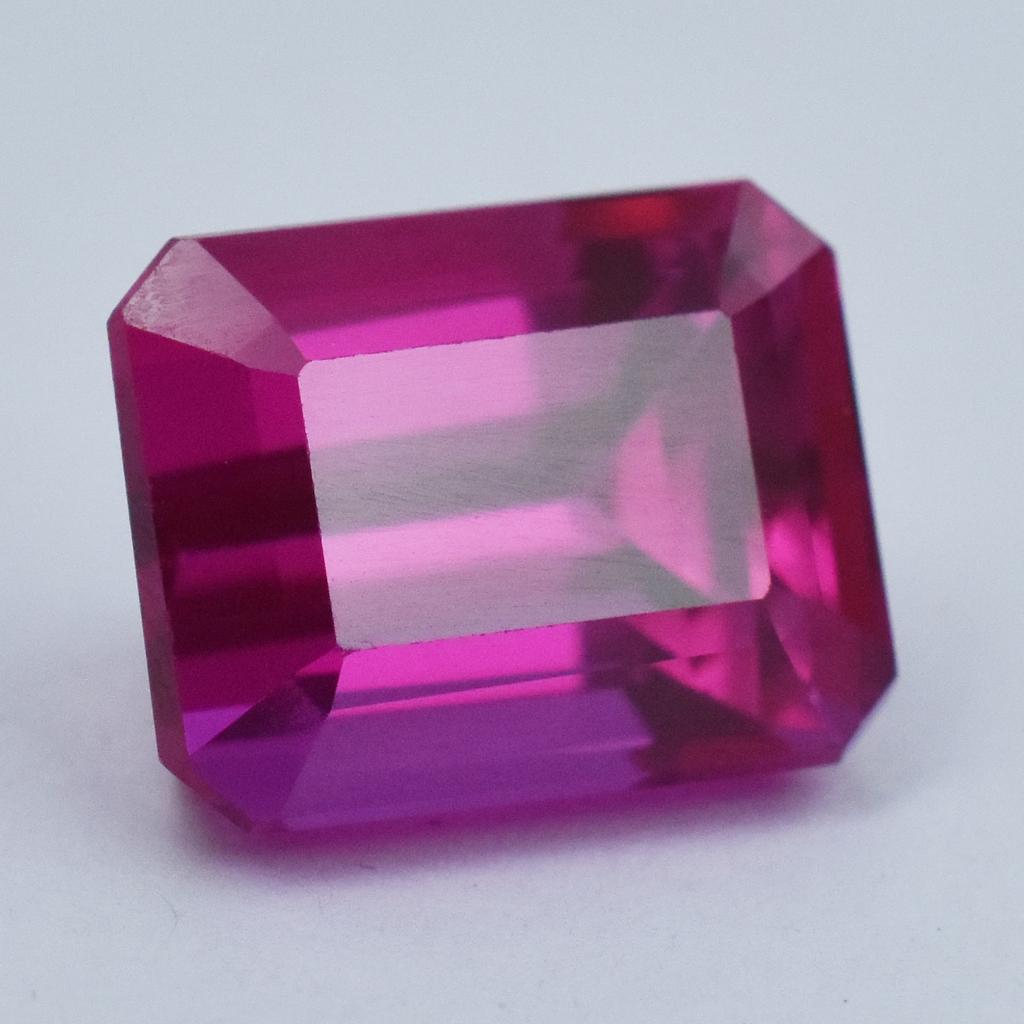 Natural Pink Sapphire Loose Gemstone Ceylon 22.5ct Emerald Cut Treated September Birthday Birthstone