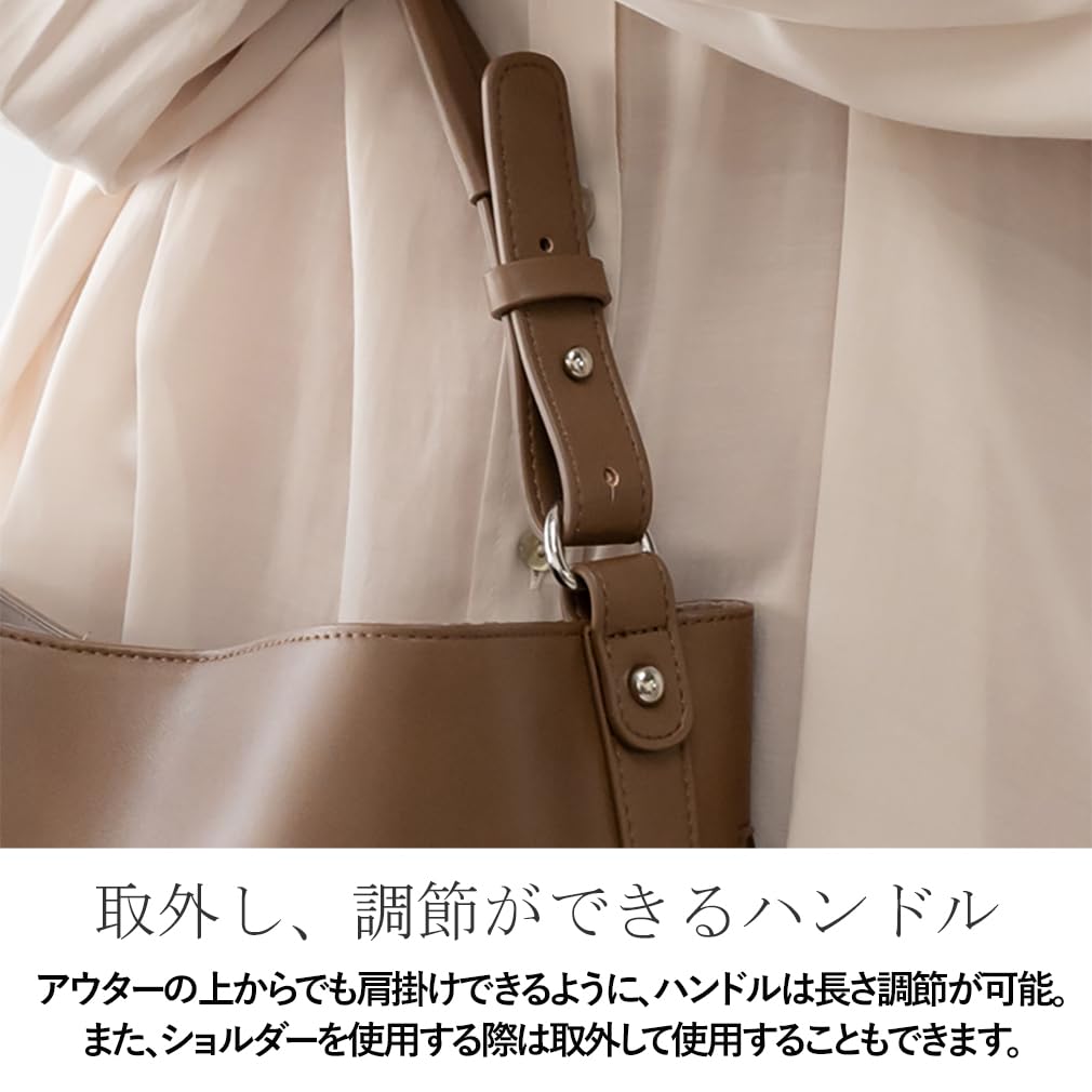 Gratante Tote Bag for Commuter One-Handle 2-Way Women, Bag, abb-g0039 (Gray)