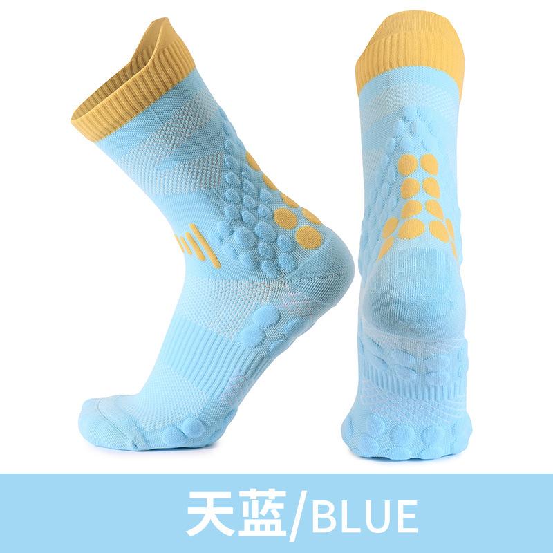 Fall Winter Running Socks Men Women Thickened Terry Cushion Mid Calf Basketball Socks Shock Absorption Anti Slip Badminton Socks 1size